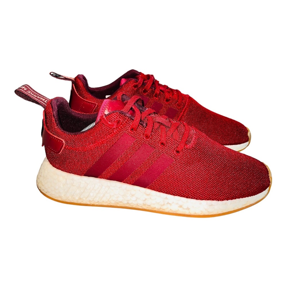 Adidas NMD_R1 CQ2404 Men's Red Mesh Lace-up Trail Running Shoes Sneakers Size 10